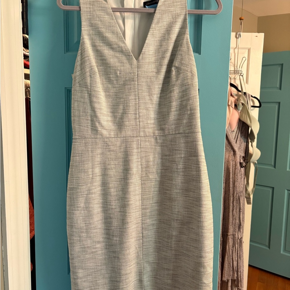 Banana Republic Light Gray Midi Dress